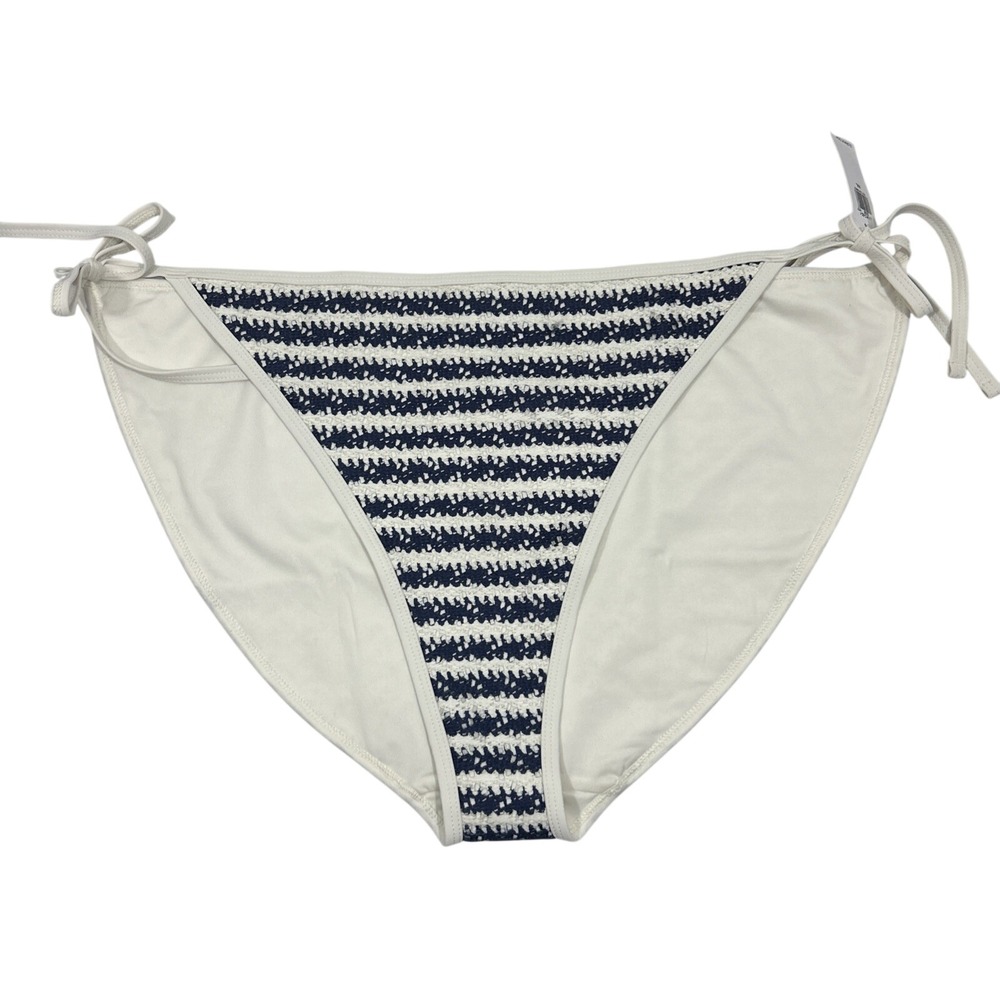 Old Navy Women XXL Crochet Blue White String Bikini Bottom New with Tags